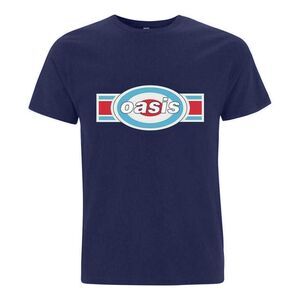 Oasis Unisex Adult Oblong Target T-Shirt / Navy Blue